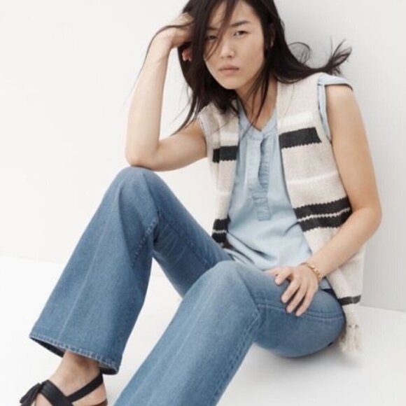 NWT Madewell (XS/S) Boho Open Front Cardigan Sweater with Fringe - Picture 1 of 9